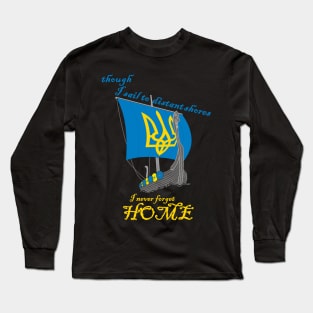 Ukrainian Viking Longboat Long Sleeve T-Shirt